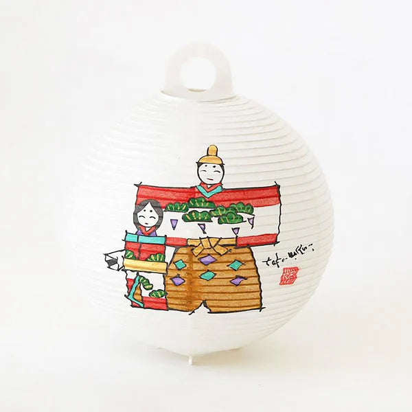 Small Gifu Lantern - Odairi-sama and Ohina-sama (emperor and empress) - , Japanese Chochin, traditional japanese paper lantern