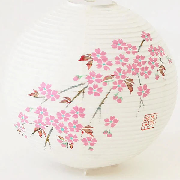 Small Gifu Lantern - Cherry Blossom - , Japanese Chochin, traditional japanese paper lantern
