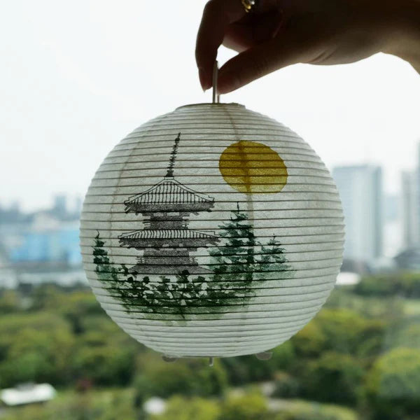 Small Gifu Lantern - Three-Storied Pagoda - , Japanese Chochin, traditional japanese paper lantern