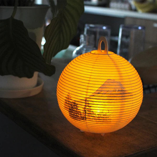 Small Gifu Lantern - Mt. Fuji - , Japanese Chochin, traditional japanese paper lantern