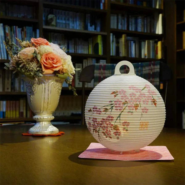Small Gifu Lantern - Cherry Blossom - , Japanese Chochin, traditional japanese paper lantern