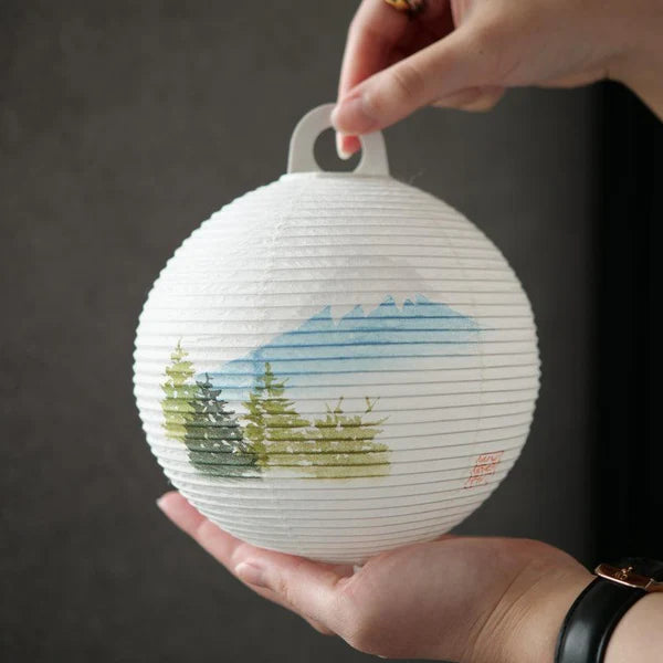Small Gifu Lantern - Mt. Fuji - , Japanese Chochin, traditional japanese paper lantern