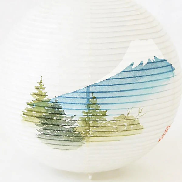 Small Gifu Lantern - Mt. Fuji - , Japanese Chochin, traditional japanese paper lantern