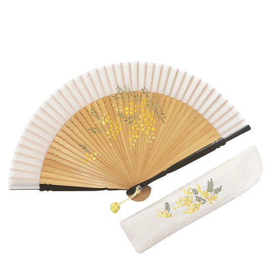 Small Sensu (Japanese folding fan) for Women - Mimosa -