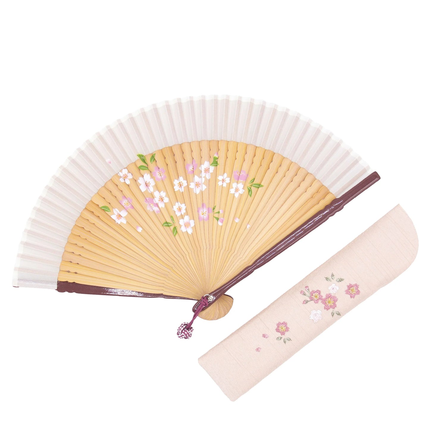 Small Sensu (Japanese folding fan) for Women - Cherry Blossom -