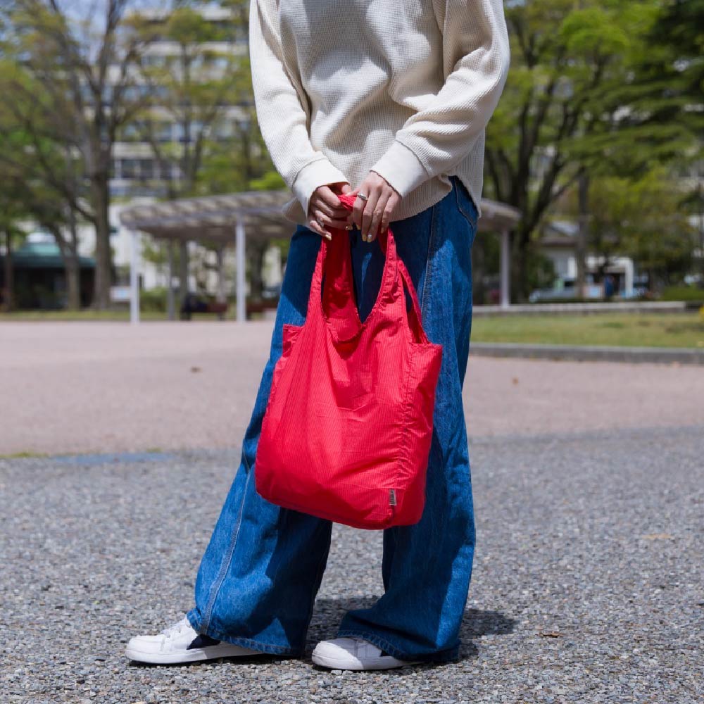 TO&FRO PACKABLE TOTE BAG S size - RED -