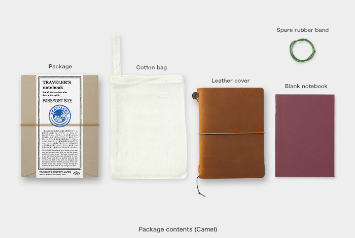 TRAVELER'S COMPANY TRAVELER'S notebook Starter Kit - Passport Size / Camel -