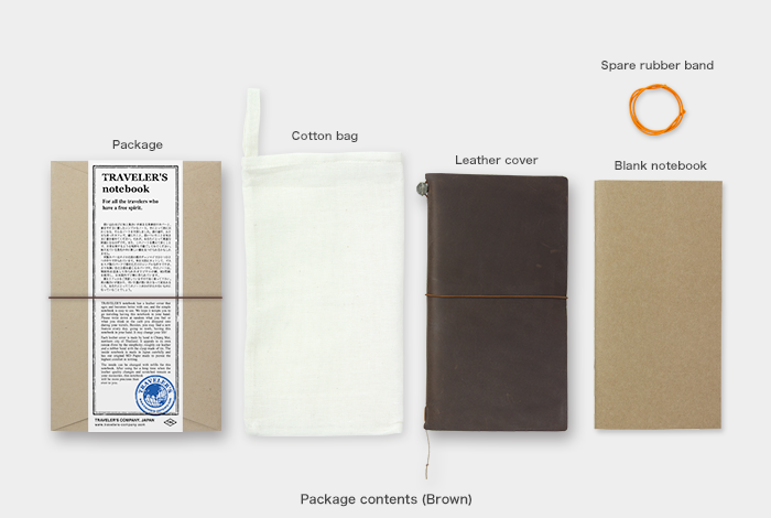 TRAVELER'S COMPANY TRAVELER'S notebook Starter Kit - Regular Size / Brown -