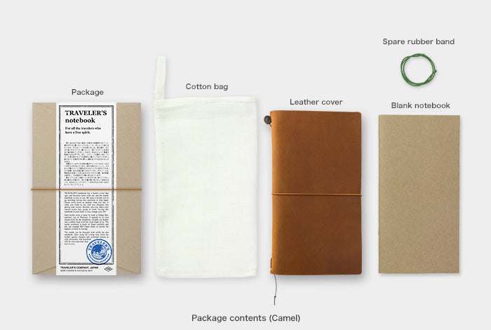 TRAVELER'S COMPANY TRAVELER'S notebook Starter Kit - Regular Size / Camel -