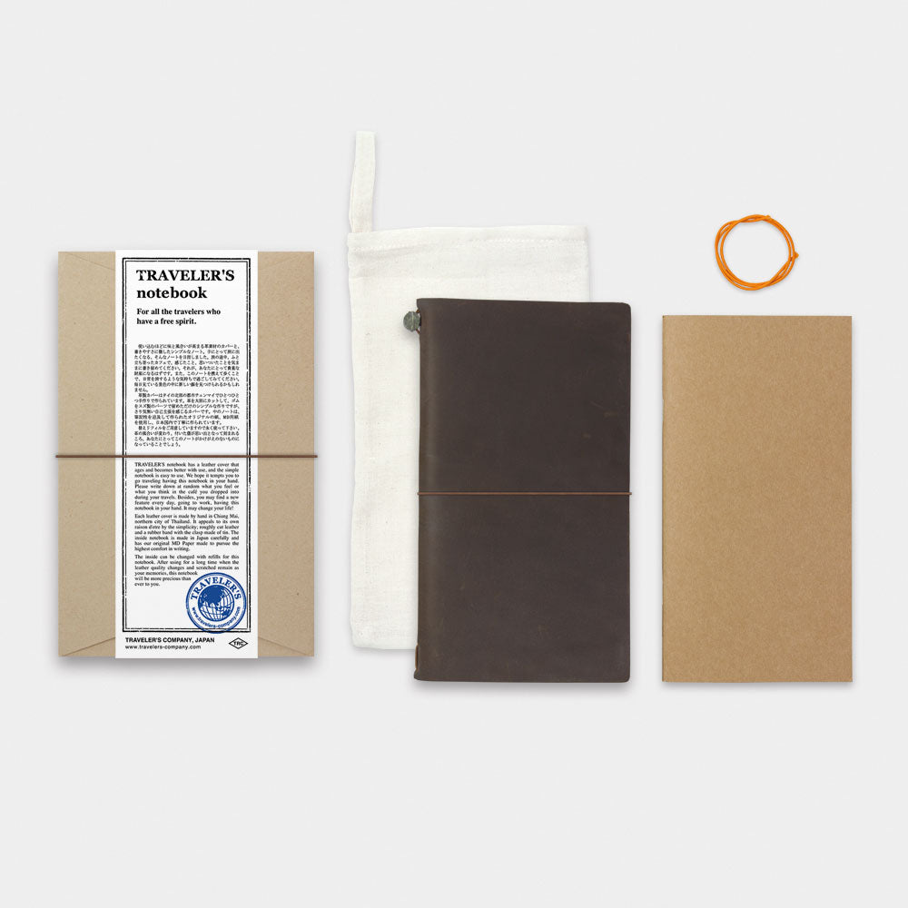 TRAVELER'S COMPANY TRAVELER'S notebook Starter Kit - Regular Size / Brown -
