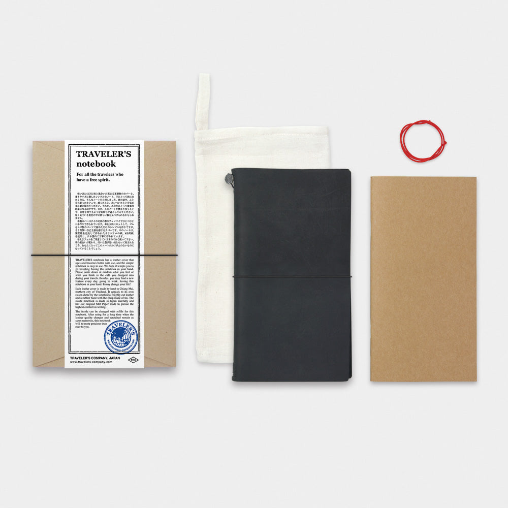 TRAVELER'S COMPANY TRAVELER'S notebook Starter Kit - Regular Size / Black -