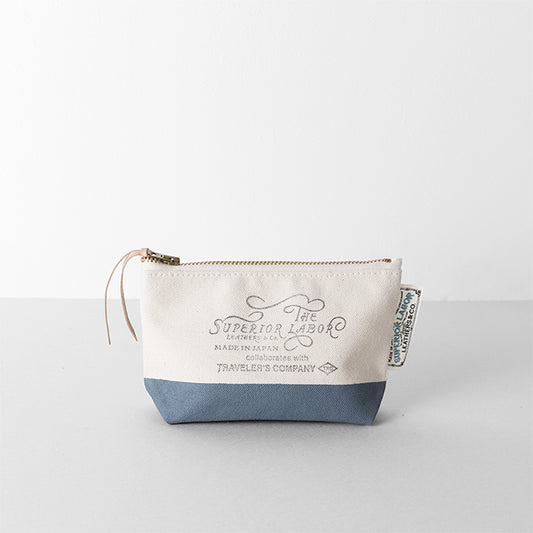 TRAVELER'S COMPANY Traveler's Factory x The Superior Labor Engineer Pouch - Small Size / Blue Gray -