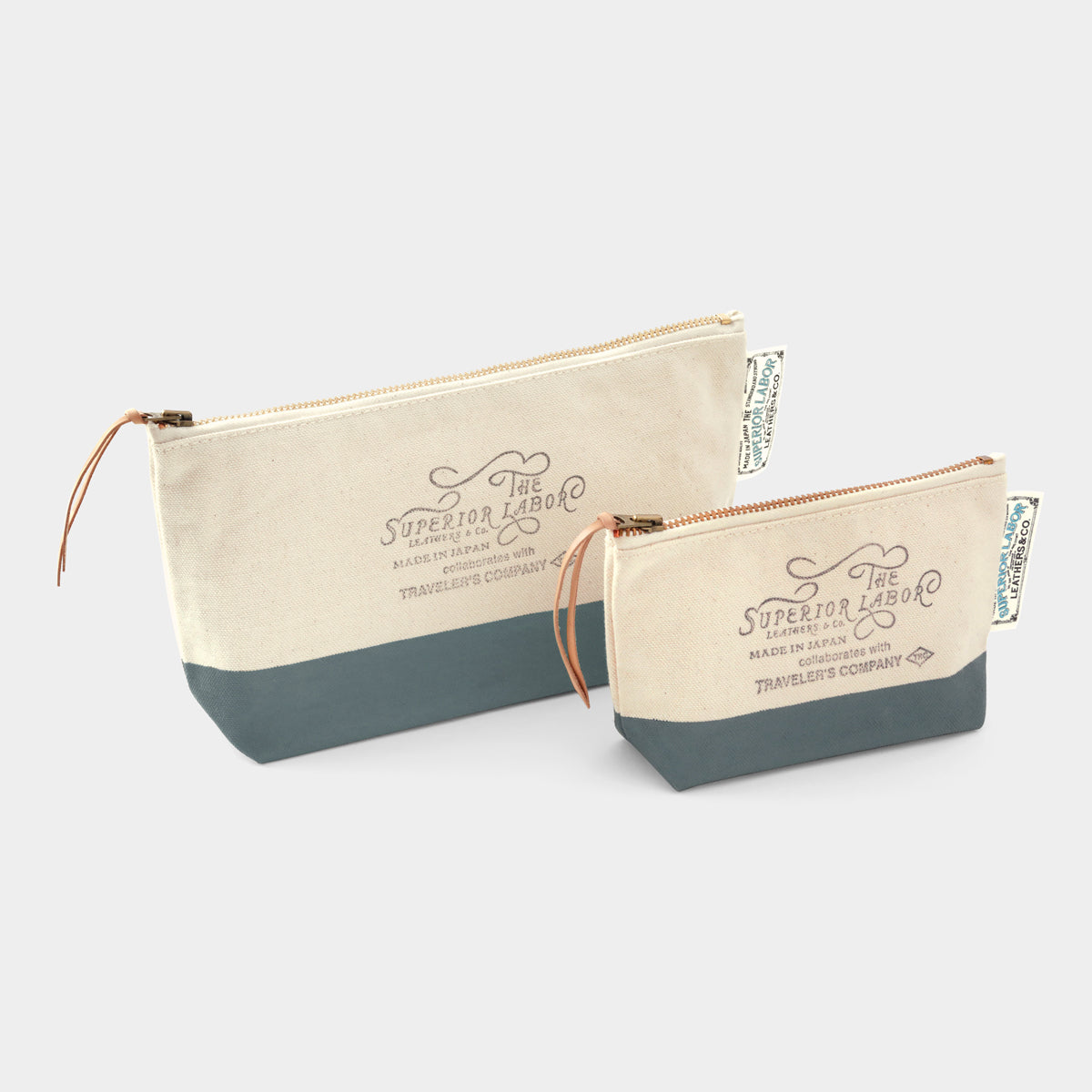 TRAVELER'S COMPANY Traveler's Factory x The Superior Labor Engineer Pouch - Small Size / Blue Gray -