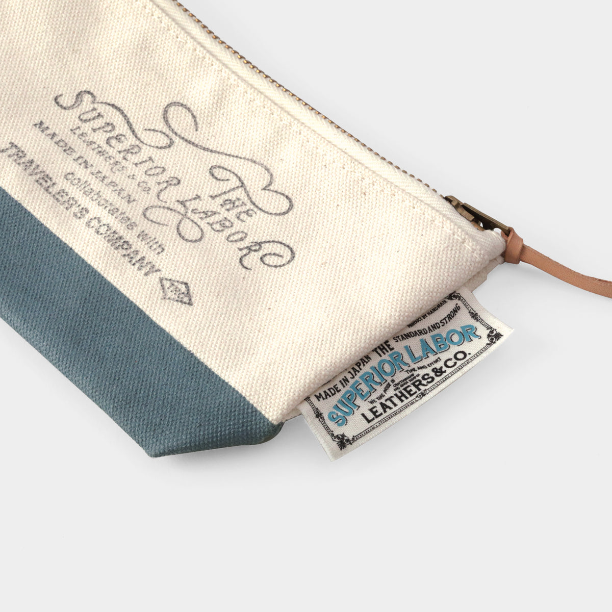 TRAVELER'S COMPANY Traveler's Factory x The Superior Labor Engineer Pouch - Small Size / Blue Gray -