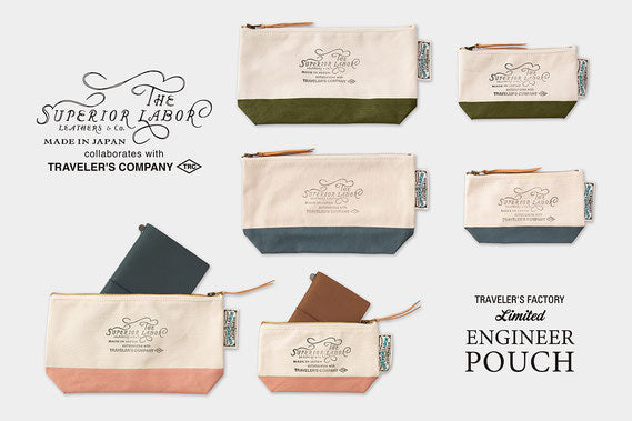 TRAVELER'S COMPANY Traveler's Factory x The Superior Labor Engineer Pouch - Small Size / Olive -