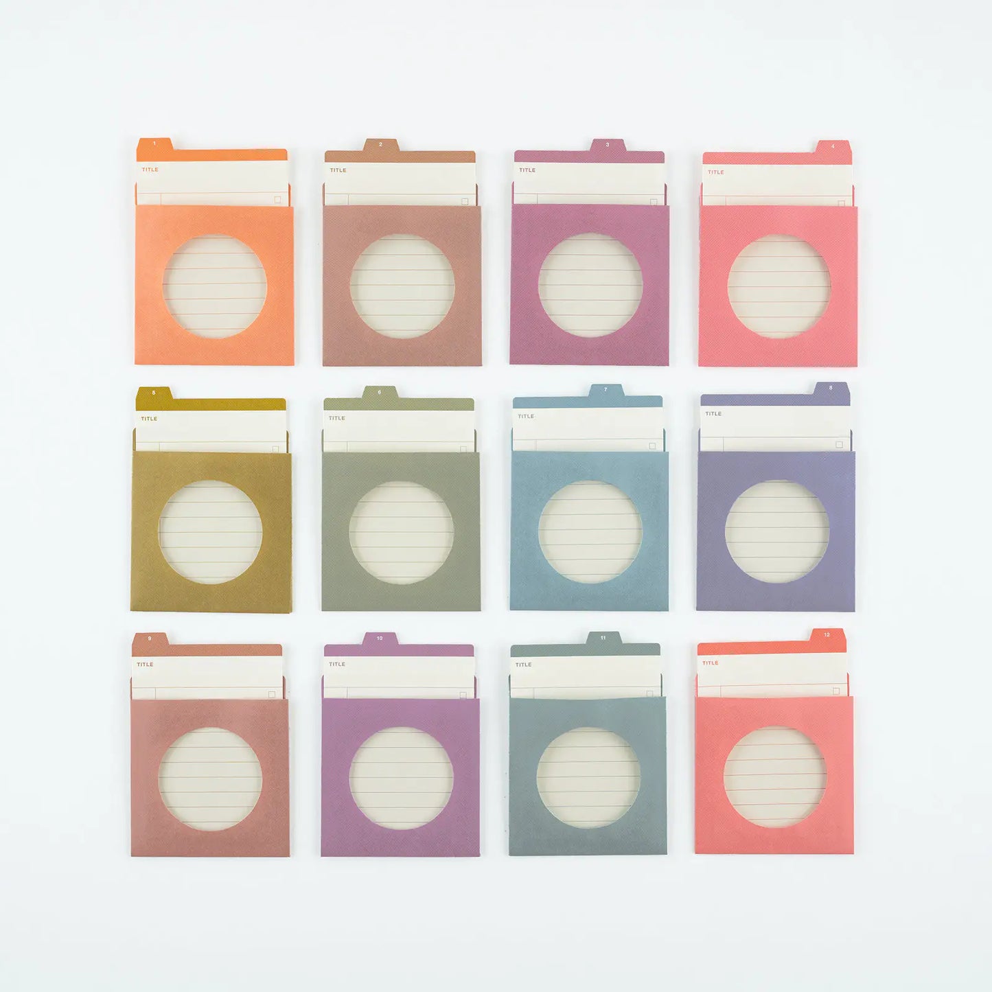 TSUKI no IRO: 12 Month Index Pockets, 2027 Hobonichi Accessories