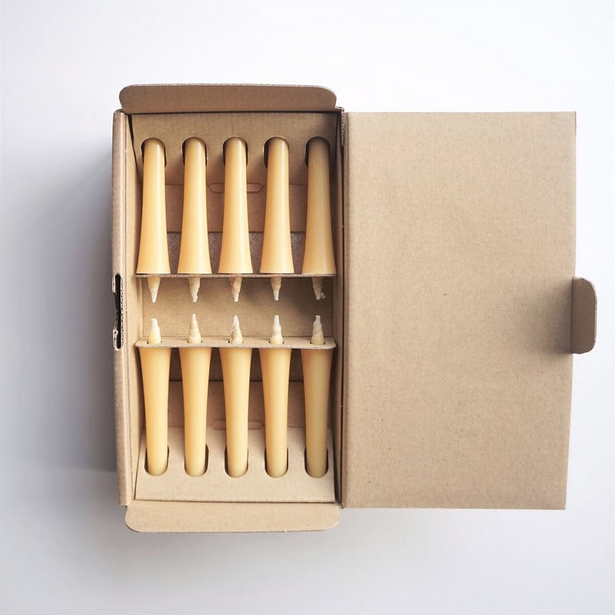 Takazawa Candle KOME-NO-MEGUMI [Blessing of Rice] Candles 20 pcs Set, Japanese Wa-Rousoku (Japanese candle)