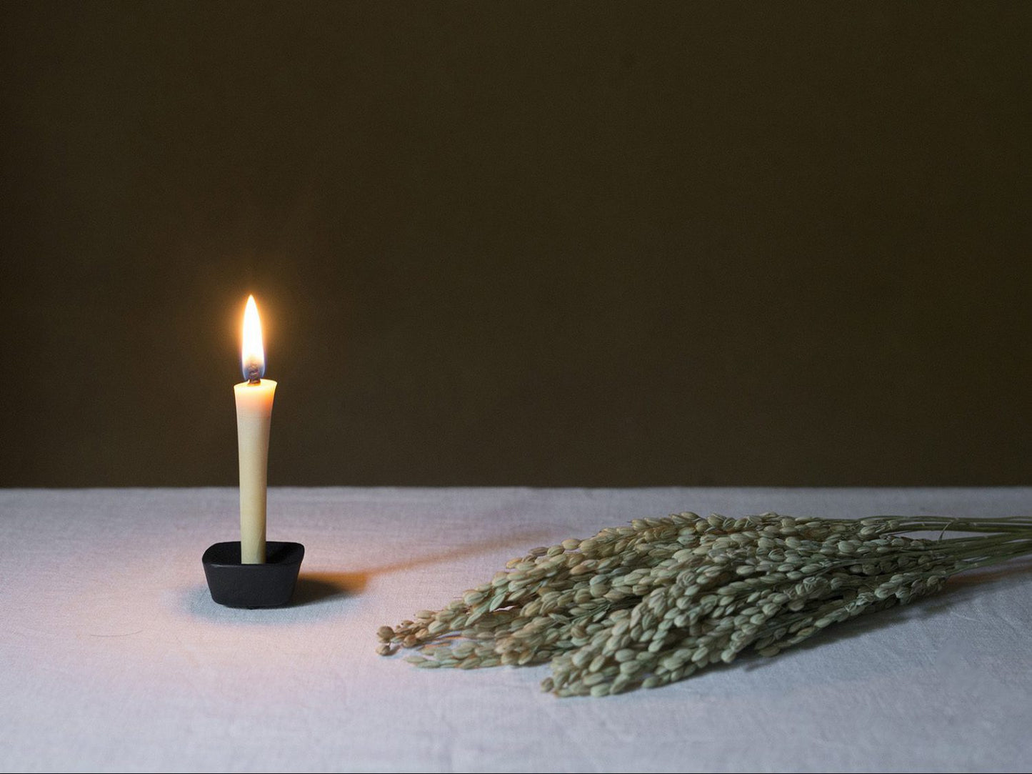 Takazawa Candle KOME-NO-MEGUMI [Blessing of Rice] Candles 20 pcs Set, Japanese Wa-Rousoku (Japanese candle)