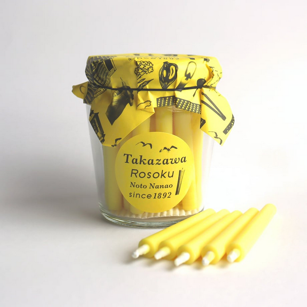 Takazawa Candle NANOHANA [Canola Flower] Candles 30 pcs Set, Japanese Wa-Rousoku (Japanese candle)