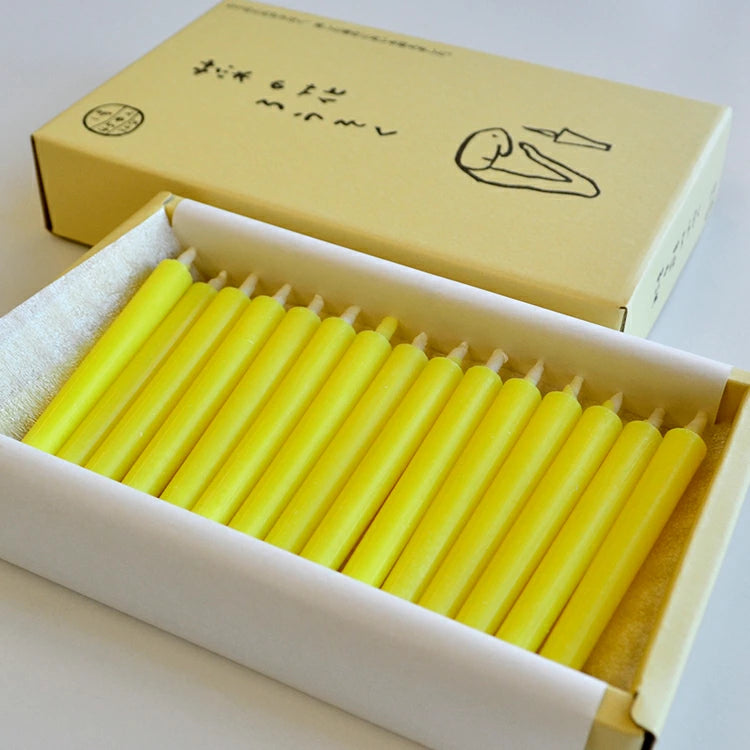 Takazawa Candle NANOHANA [Canola Flower] Candles 45 pcs Set, Japanese Wa-Rousoku (Japanese candle)