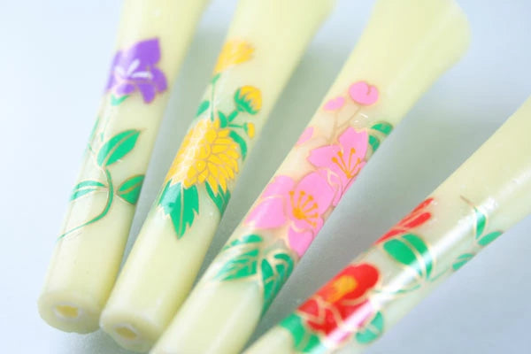 Takazawa Candle Picture Candles 8 pcs Set - Four Seasons Flower -, Japanese Wa-Rousoku (Japanese candle)