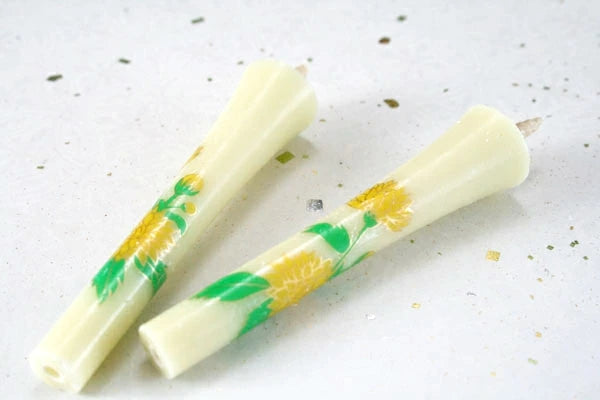 Takazawa Candle Picture Candles 8 pcs Set - Four Seasons Flower -, Japanese Wa-Rousoku (Japanese candle)