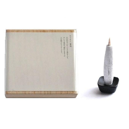 Takazawa Candle TOHAKU Candles 7 pcs with Cast Iron Candle Stand Gift Set, Japanese Wa-Rousoku (Japanese candle)