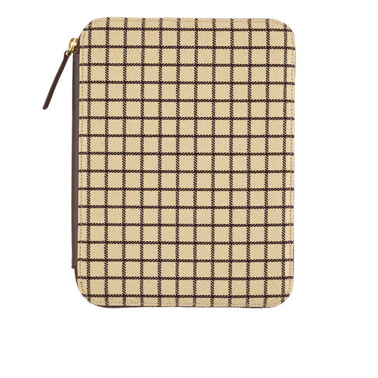 Taut Zipped (Café au Lait Plaid) [Hobonichi Cousin (A5) Techo Cover] (Cover Only)