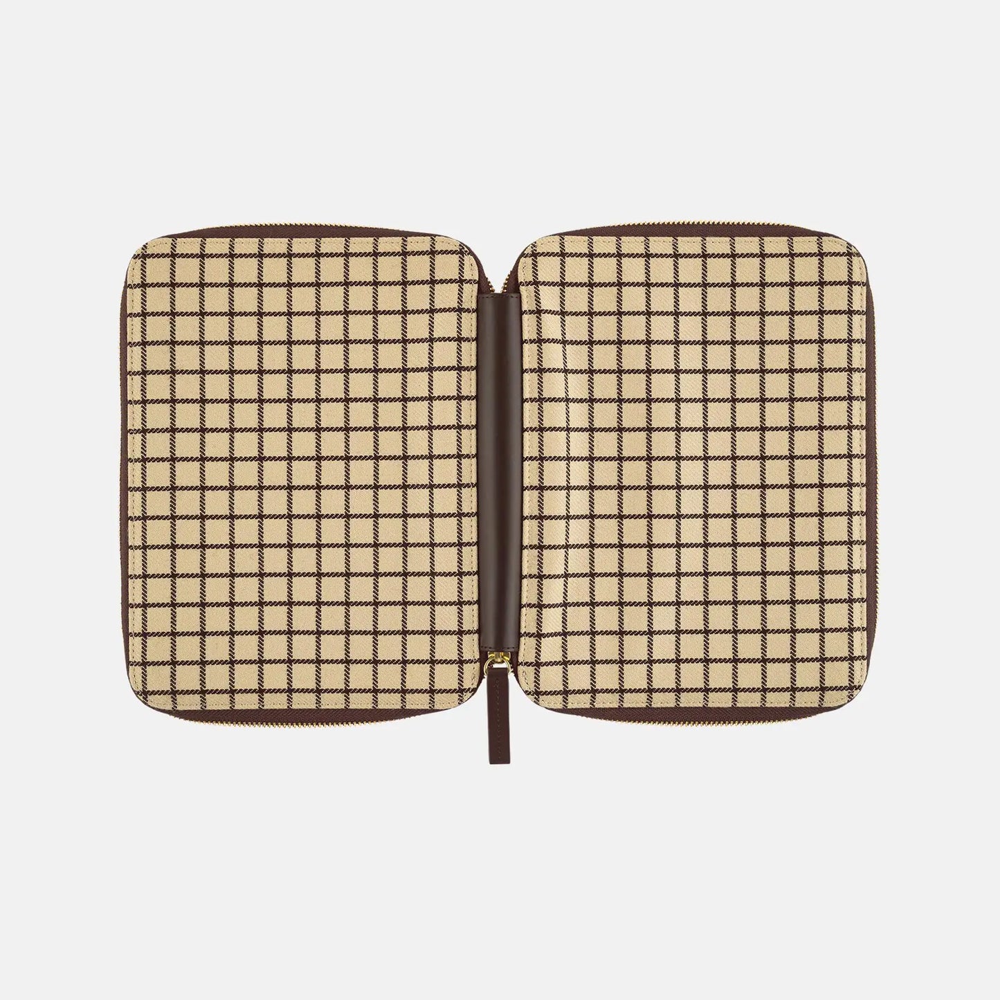 Taut Zipped (Café au Lait Plaid) [Hobonichi Cousin (A5) Techo Cover] (Cover Only)