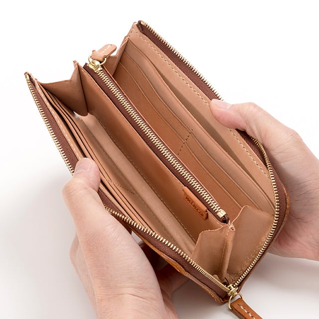 High Quality Tochigi Leather Long Wallet, Handmade in Japan