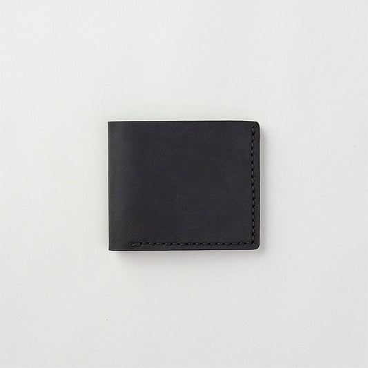 TRAVELER'S COMPANY Traveler's Factory Leather Bifold Wallet - Black -