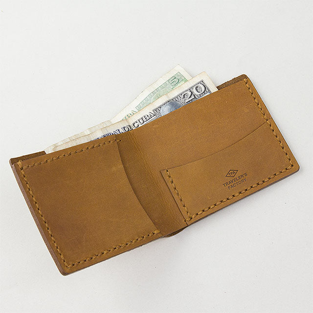 TRAVELER'S COMPANY Traveler's Factory Leather Bifold Wallet - Camel -