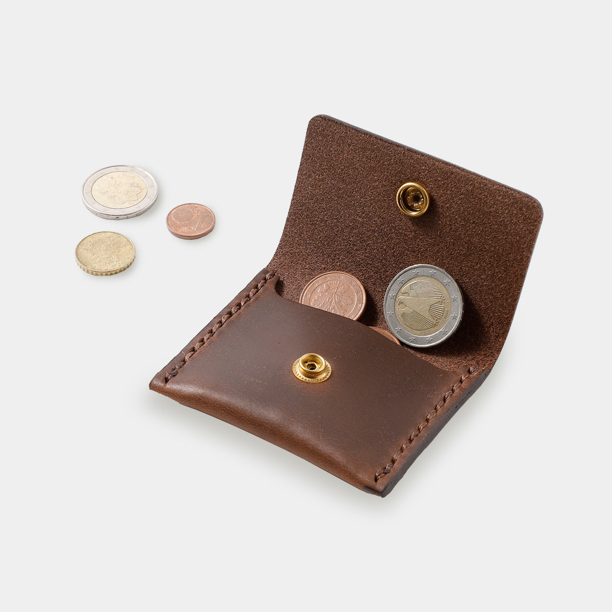 TRAVELER'S COMPANY Traveler's Factory Leather Coin Case - Brown -