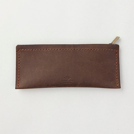 TRAVELER'S COMPANY Traveler's Factory Leather Pen Case - M Size / Brown -