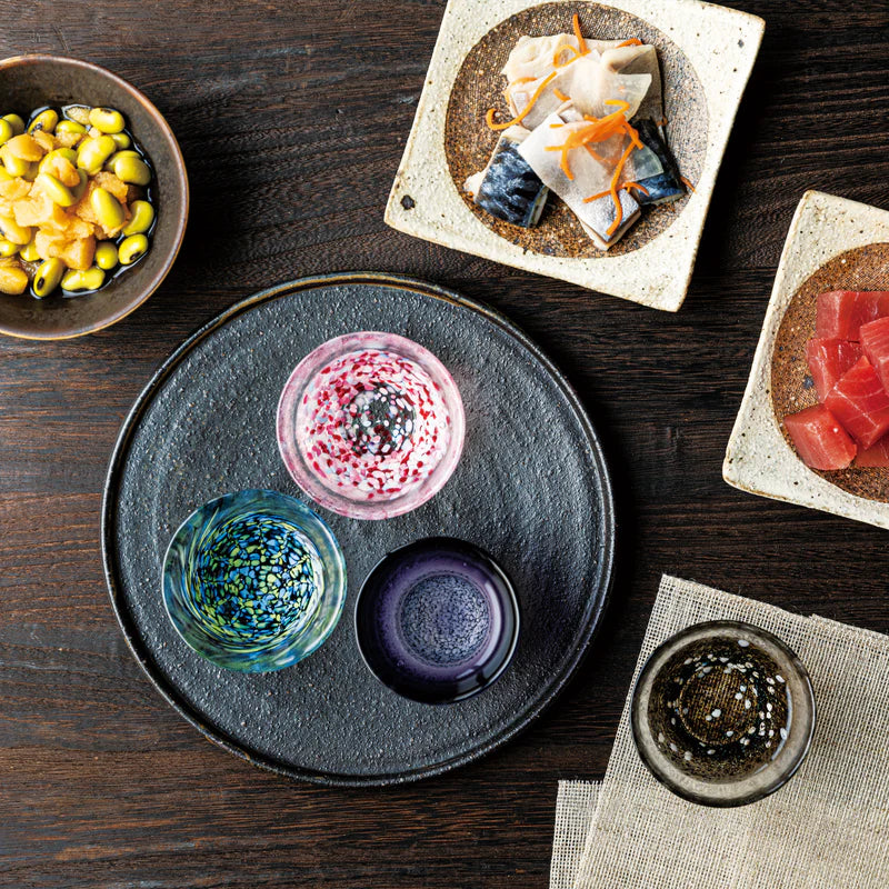 Tsugaru Vidro Mini Glass 4 pcs Set - Fish - , Japanese Sake Cup , Made in Japan