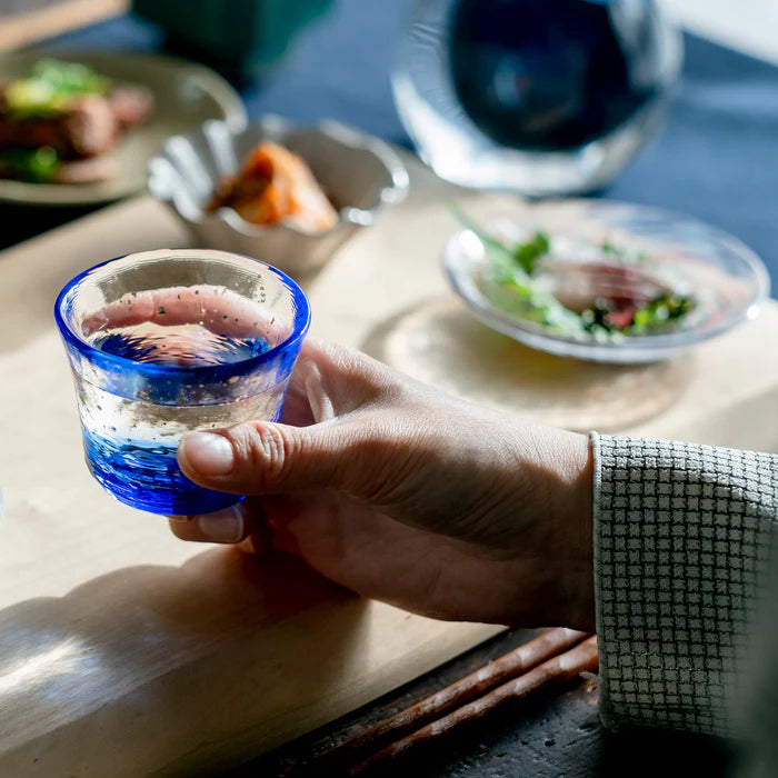 Tsugaru Vidro Mini Glass 4 pcs Set - Japanese Sea - , Japanese Sake Cup , Made in Japan