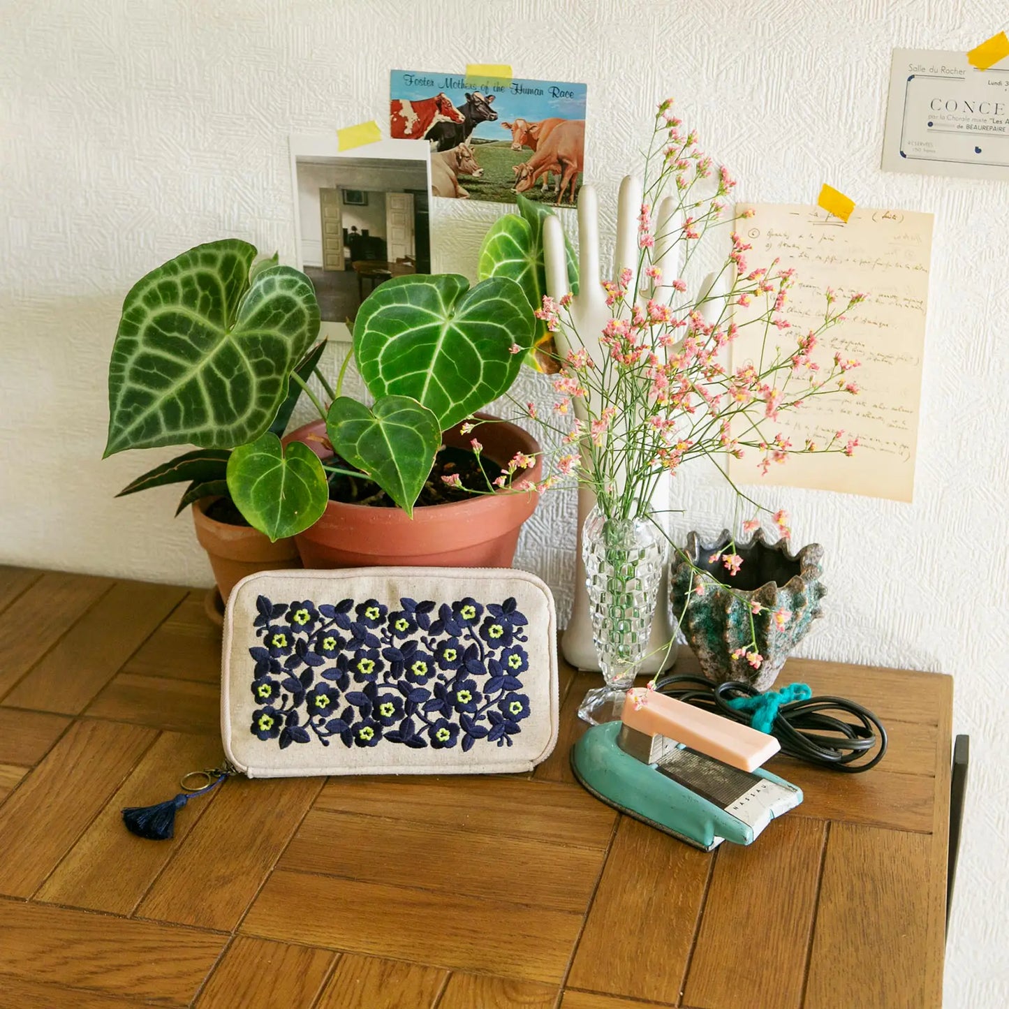 Ukrainian Flowers Drawer Pouch Áne,  Hobonichi Drawer Pouch Áne