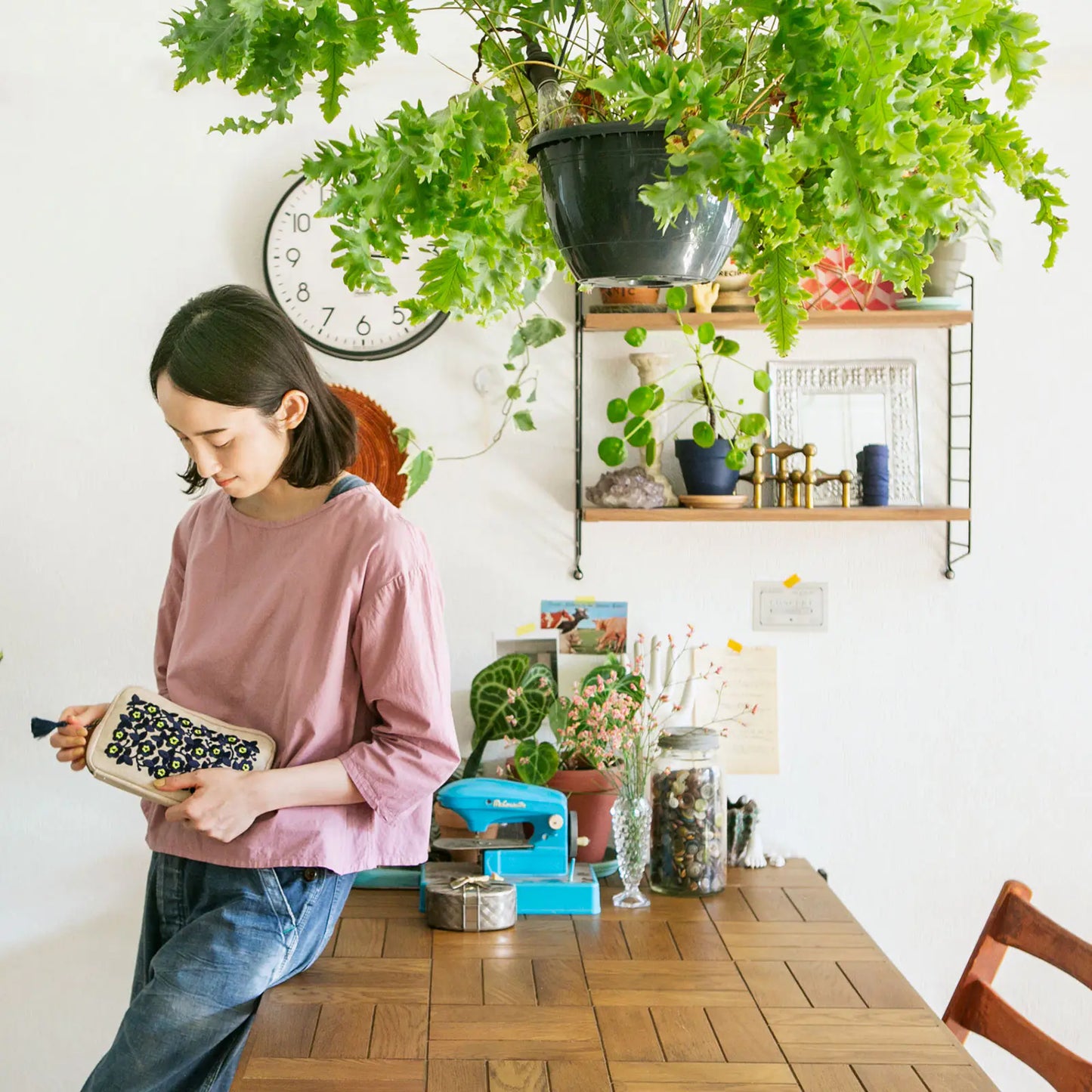 Ukrainian Flowers Drawer Pouch Áne,  Hobonichi Drawer Pouch Áne