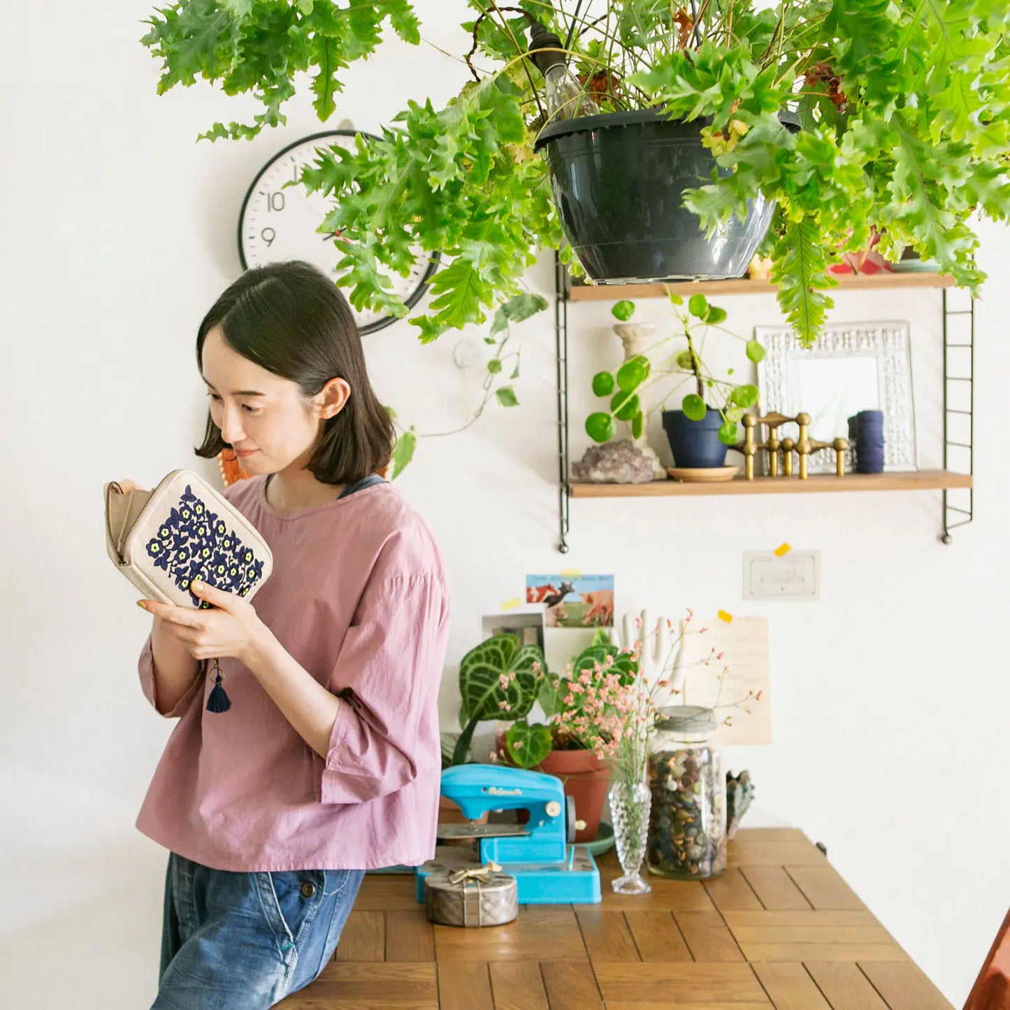 Ukrainian Flowers Drawer Pouch Áne,  Hobonichi Drawer Pouch Áne