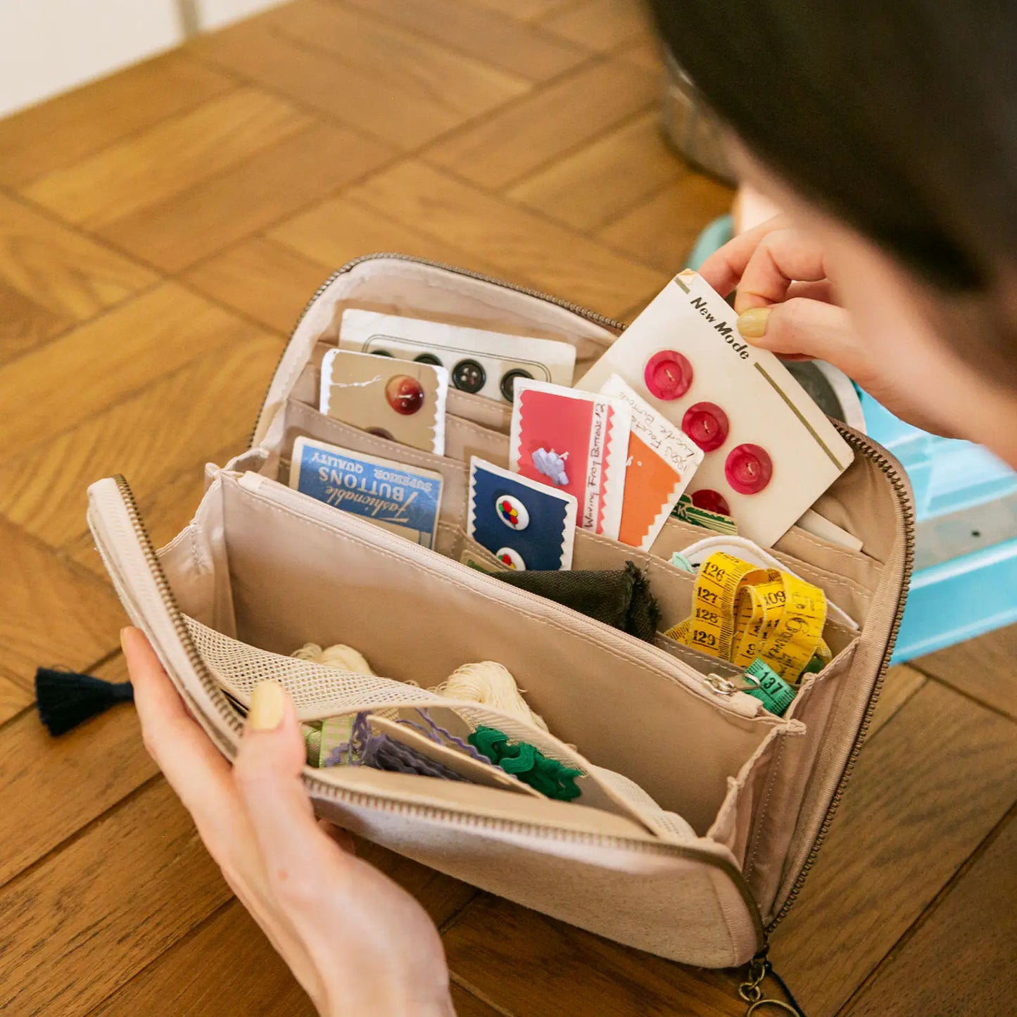 Ukrainian Flowers Large Drawer Pouch,  Hobonichi Large Drawer Pouch