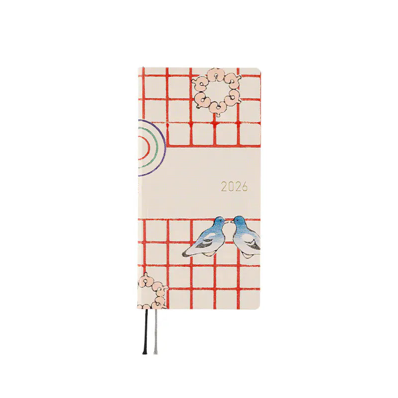 Hobonichi Techo 2026 Spring April Start - Unsodo: Bijutsukai (Blue Pigeons) Weeks Hardcover Book / Weekly Horizontal / April Start / Mon start - Japanese Edition