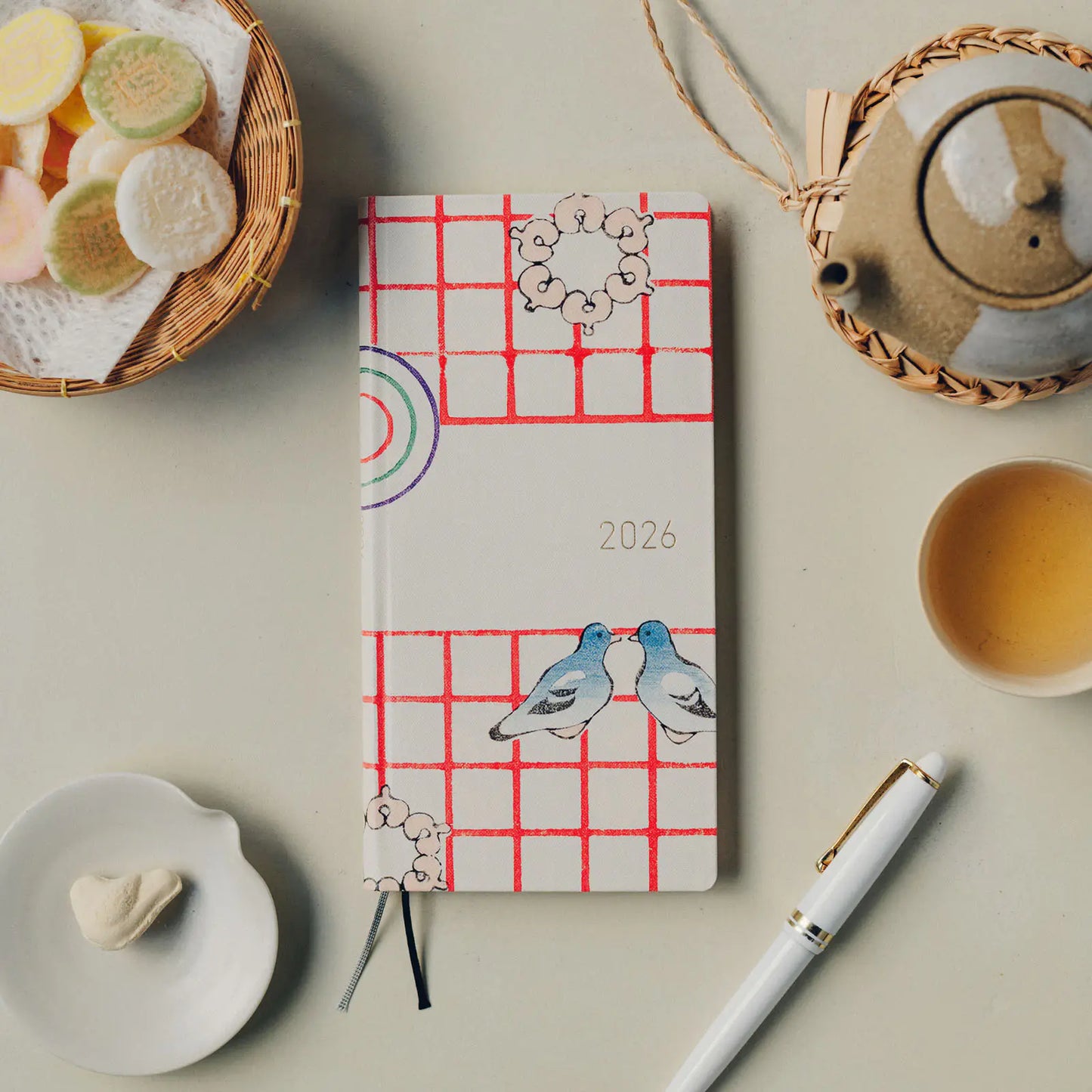 Hobonichi Techo 2026 Spring April Start - Unsodo: Bijutsukai (Blue Pigeons) Weeks Hardcover Book / Weekly Horizontal / April Start / Mon start - Japanese Edition