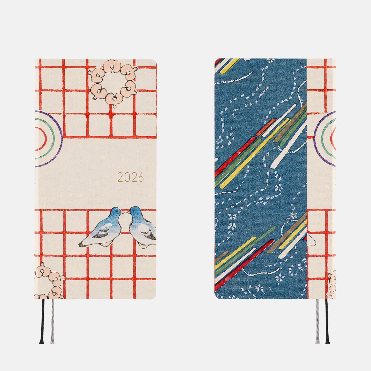 Hobonichi Techo 2026 Spring April Start - Unsodo: Bijutsukai (Blue Pigeons) Weeks Hardcover Book / Weekly Horizontal / April Start / Mon start - Japanese Edition