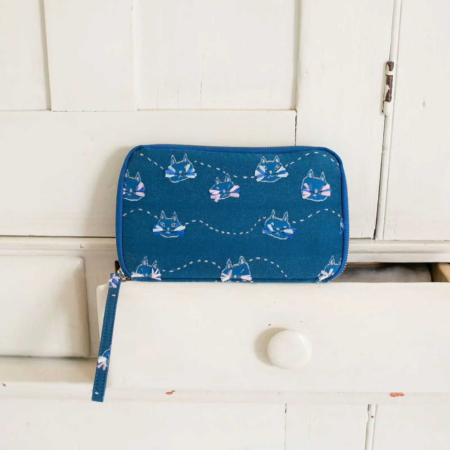 Whisker Cat Drawer Pouch Áne,  Hobonichi Drawer Pouch Áne