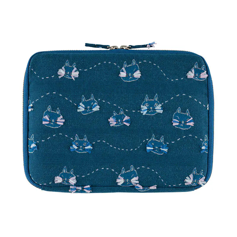 Whisker Cat Large Drawer Pouch,  Hobonichi Large Drawer Pouch