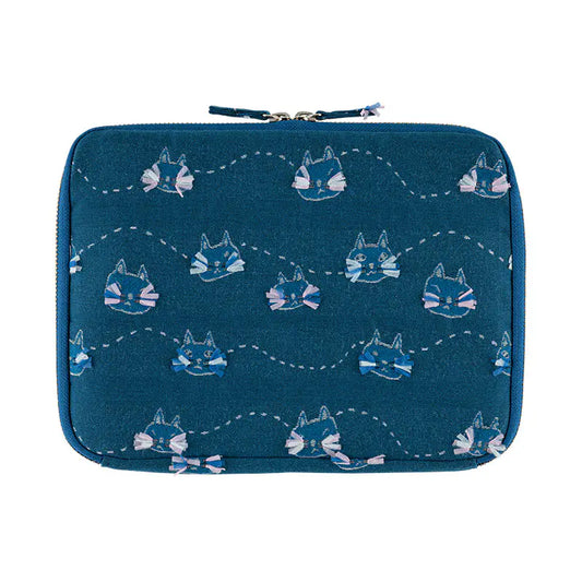 Whisker Cat Large Drawer Pouch,  Hobonichi Large Drawer Pouch