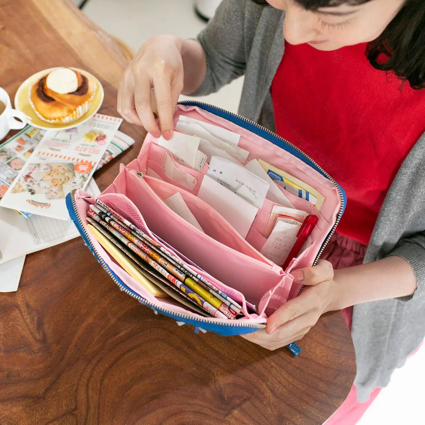 Whisker Cat Large Drawer Pouch,  Hobonichi Large Drawer Pouch