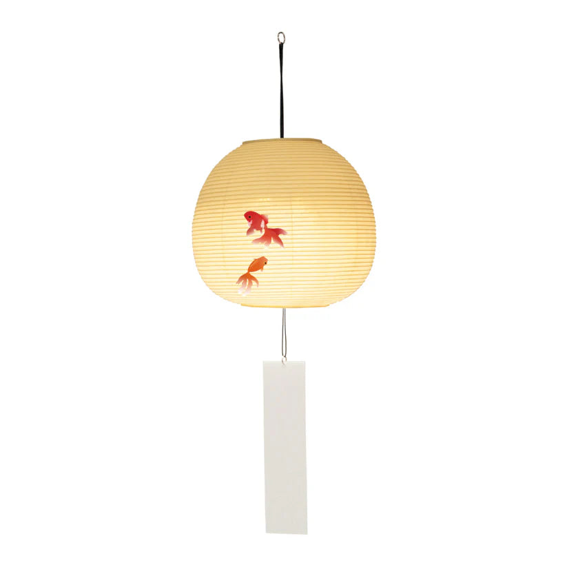 Wind Bell Suifu Lantern - Goldfish - , Japanese Chochin, traditional japanese paper lantern
