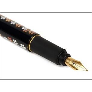 Yamanaka Lacquer Ware High Grade MAKI-E Urushi Lacquer Fountain Pen - Mt.Fuji and Cherry Blossom -