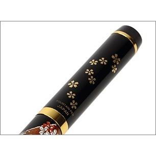 Yamanaka Lacquer Ware High Grade MAKI-E Urushi Lacquer Fountain Pen - Mt.Fuji and Cherry Blossom -